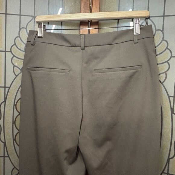 Zara Straight Leg Low Rise Brown Trousers Work Casual Pants Size M NWOT - Picture 6 of 14